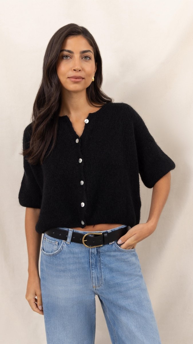 Emme Cardigan - Black Knit Charli