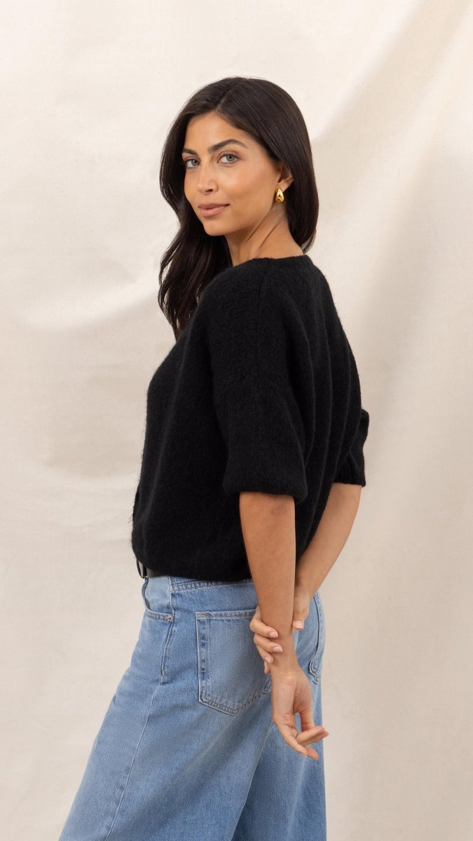 Emme Cardigan - Black Knit Charli