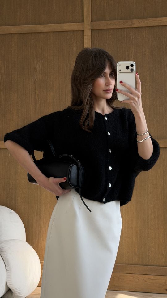 Emme Cardigan - Black Knit Charli