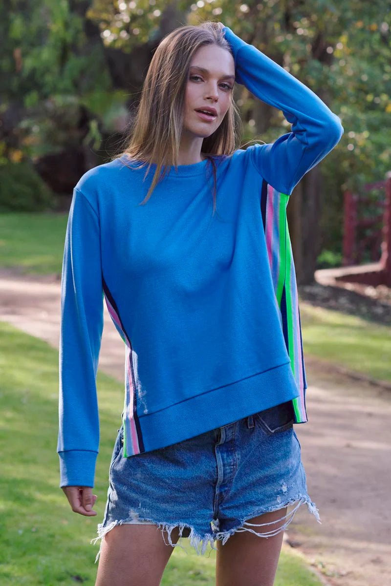EST 1971 Classic Trim Side Sweat Shirt - Cornflour windcheeter Est 1971