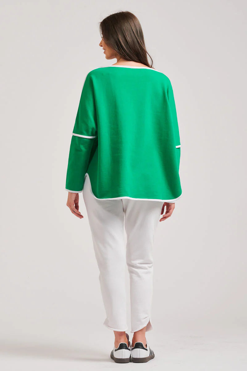 EST 1971 Ringer Sweatshirt - Emerald Long Sleeve Tee Est 1971   