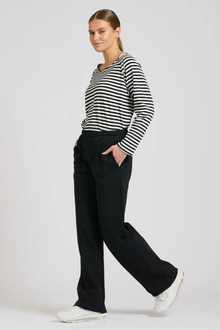 EST 1971 - Scuba Track Pant - Black with Velvet Stripe Pant Est 1971