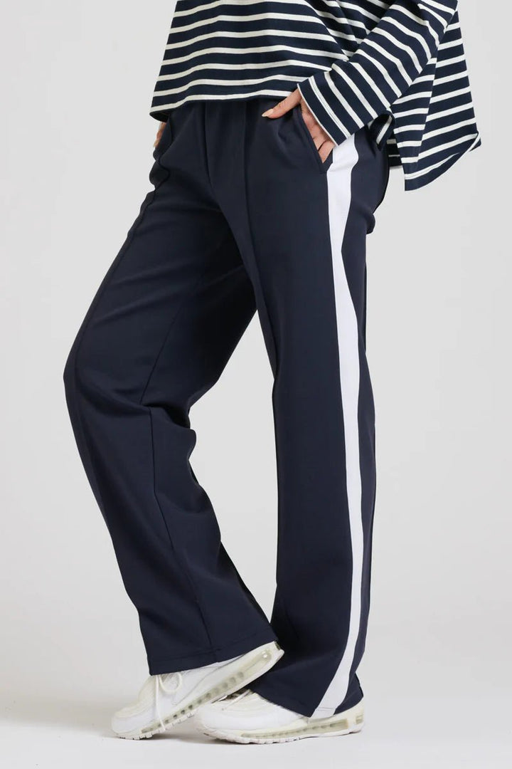 EST 1971 - Scuba Track Pant - French Navy & Ivory Pant Est 1971