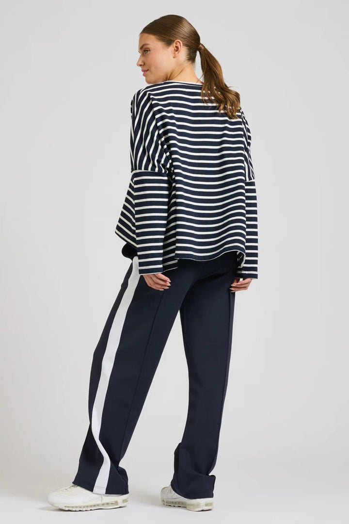 EST 1971 - Scuba Track Pant - French Navy & Ivory Pant Est 1971