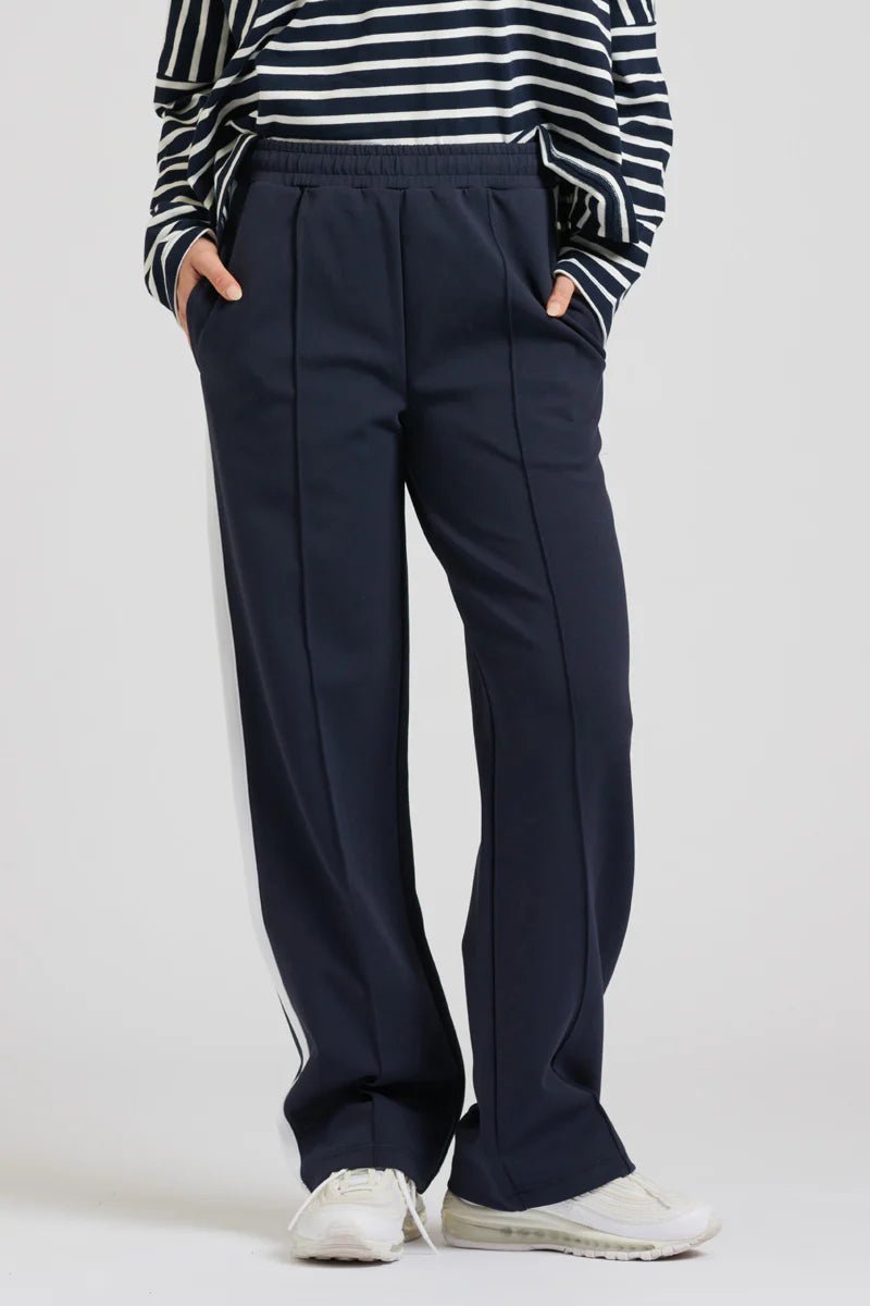 EST 1971 - Scuba Track Pant - French Navy & Ivory Pant Est 1971