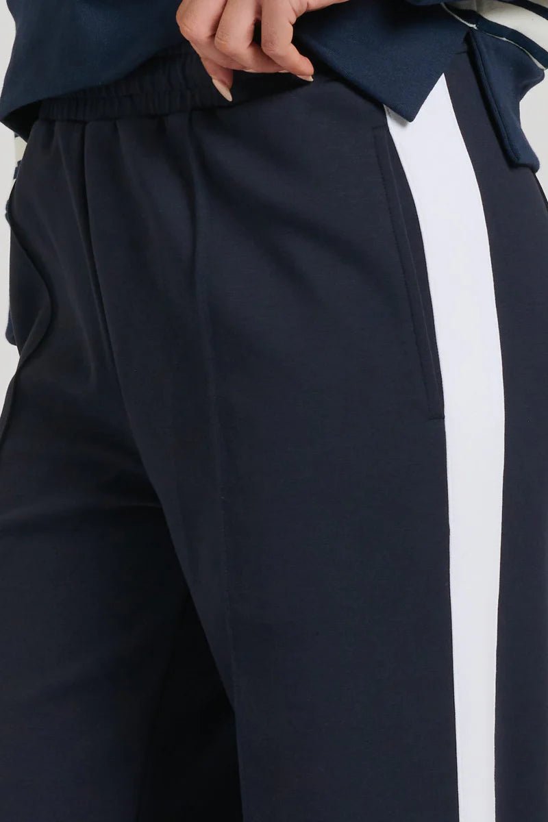 EST 1971 - Scuba Track Pant - French Navy & Ivory Pant Est 1971