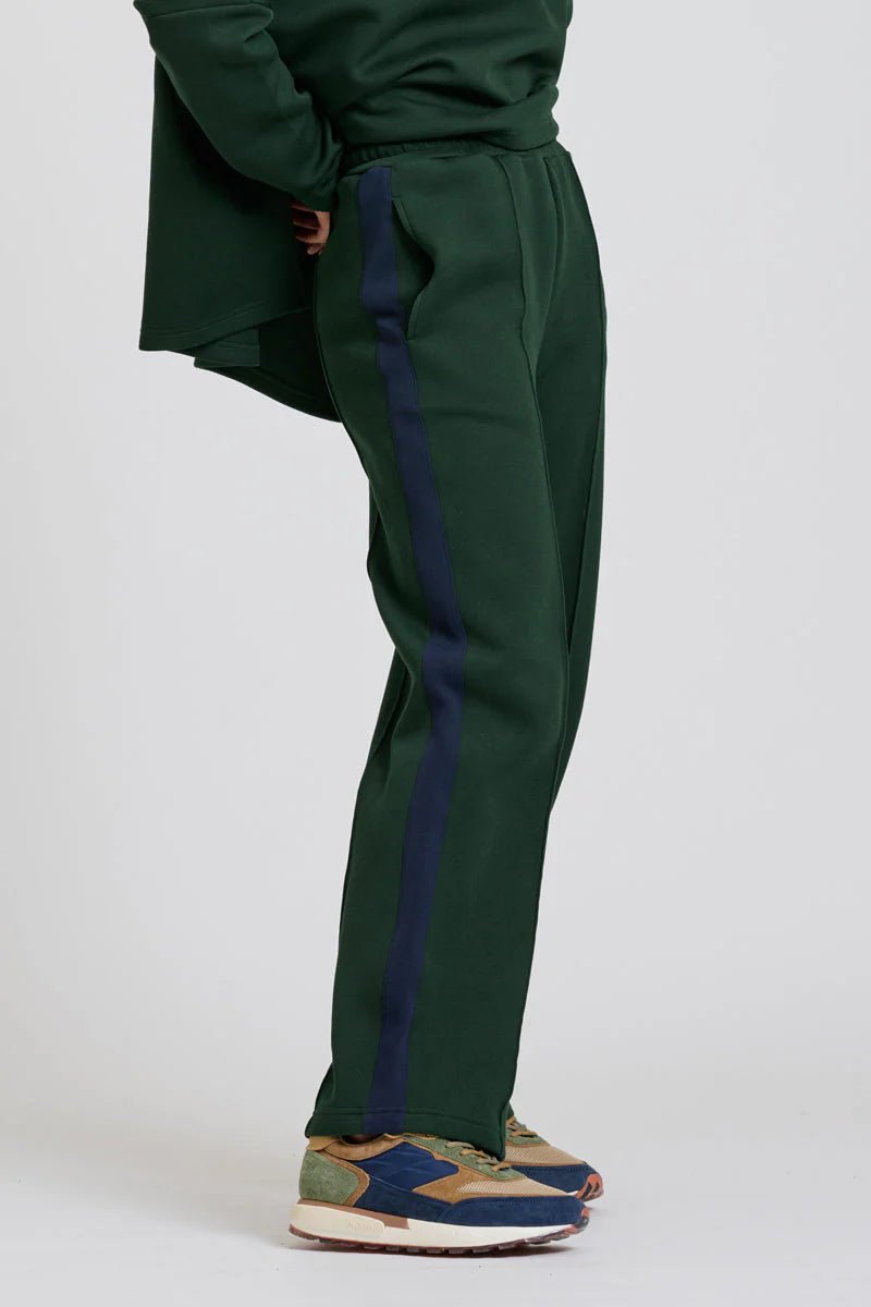 EST 1971 - Scuba Track Pant - Racing Green with Navy Stripe Pant Est 1971