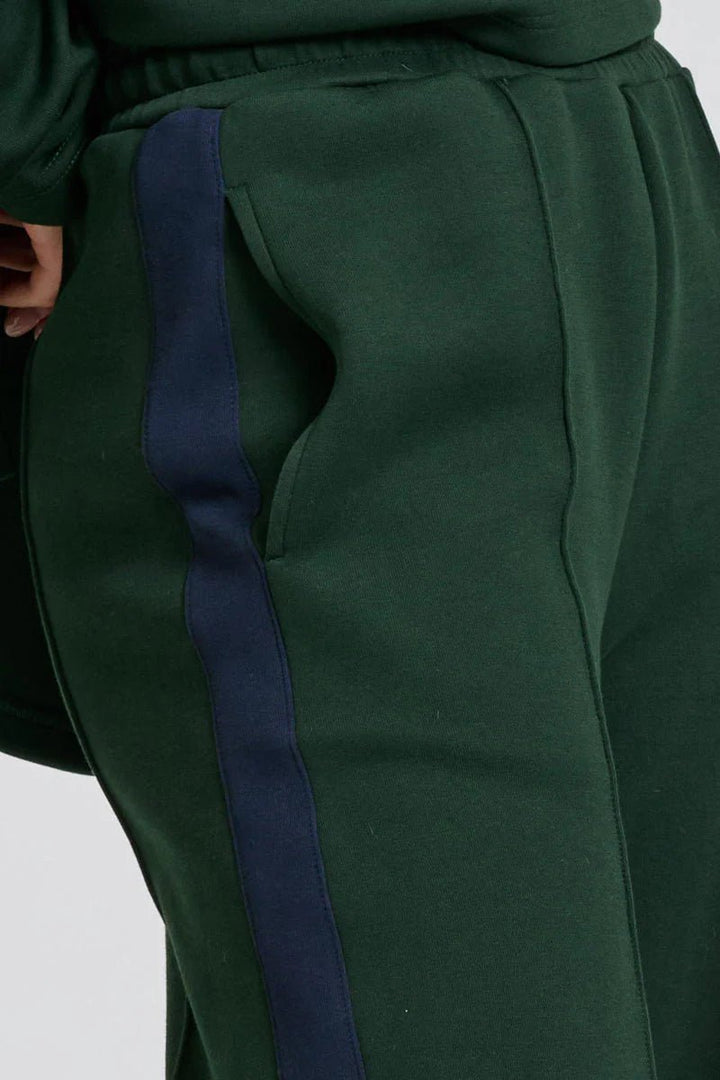 EST 1971 - Scuba Track Pant - Racing Green with Navy Stripe Pant Est 1971