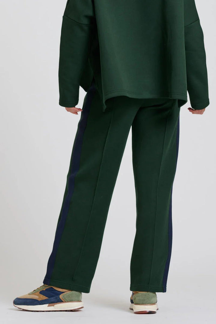 EST 1971 - Scuba Track Pant - Racing Green with Navy Stripe Pant Est 1971