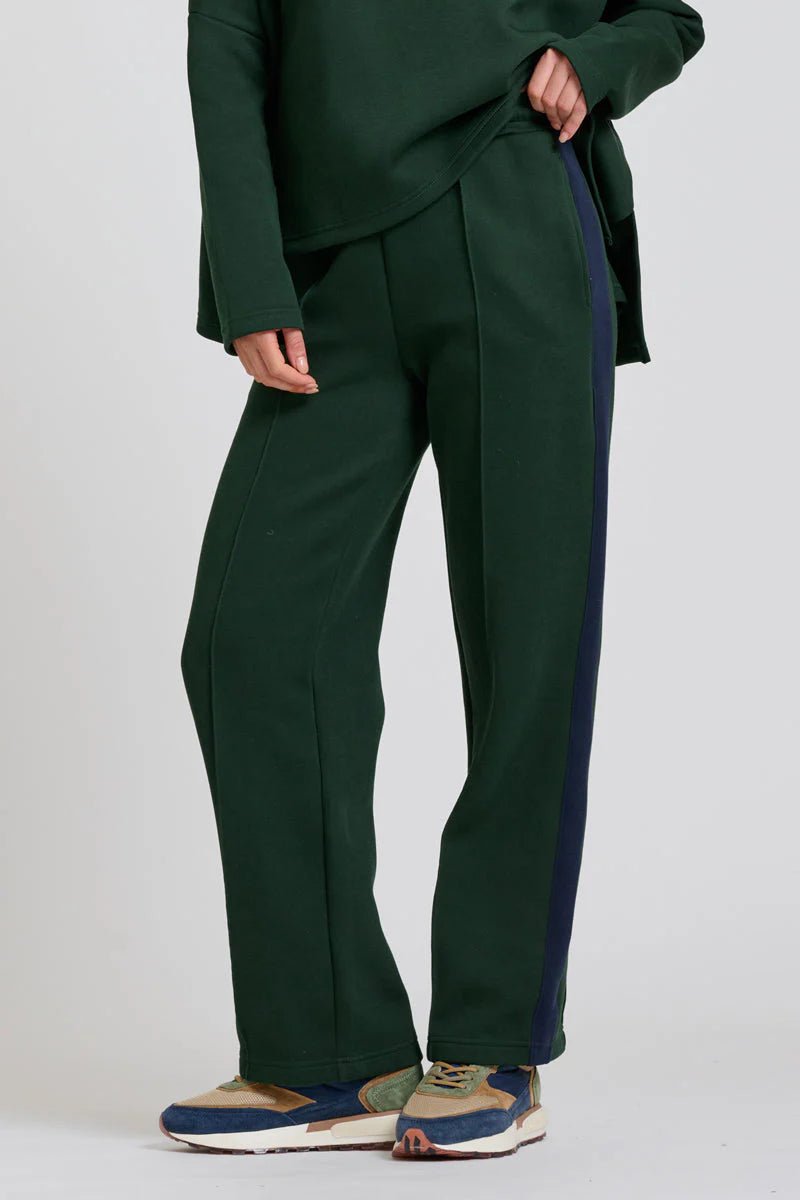 EST 1971 - Scuba Track Pant - Racing Green with Navy Stripe windcheeter Est 1971