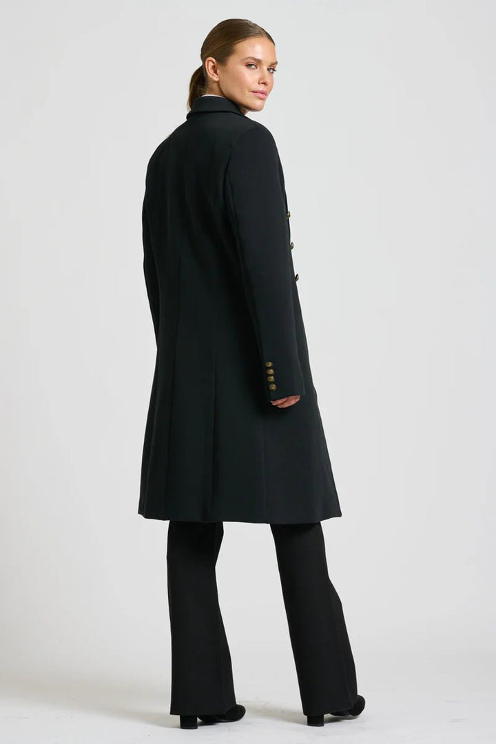 EST 1971 - The Louise Long Line Coat BLACK windcheeter Est 1971