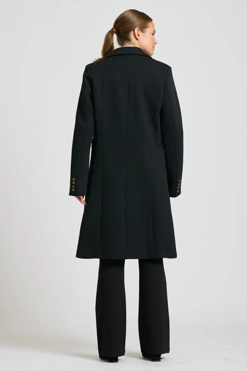 EST 1971 - The Louise Long Line Coat BLACK windcheeter Est 1971