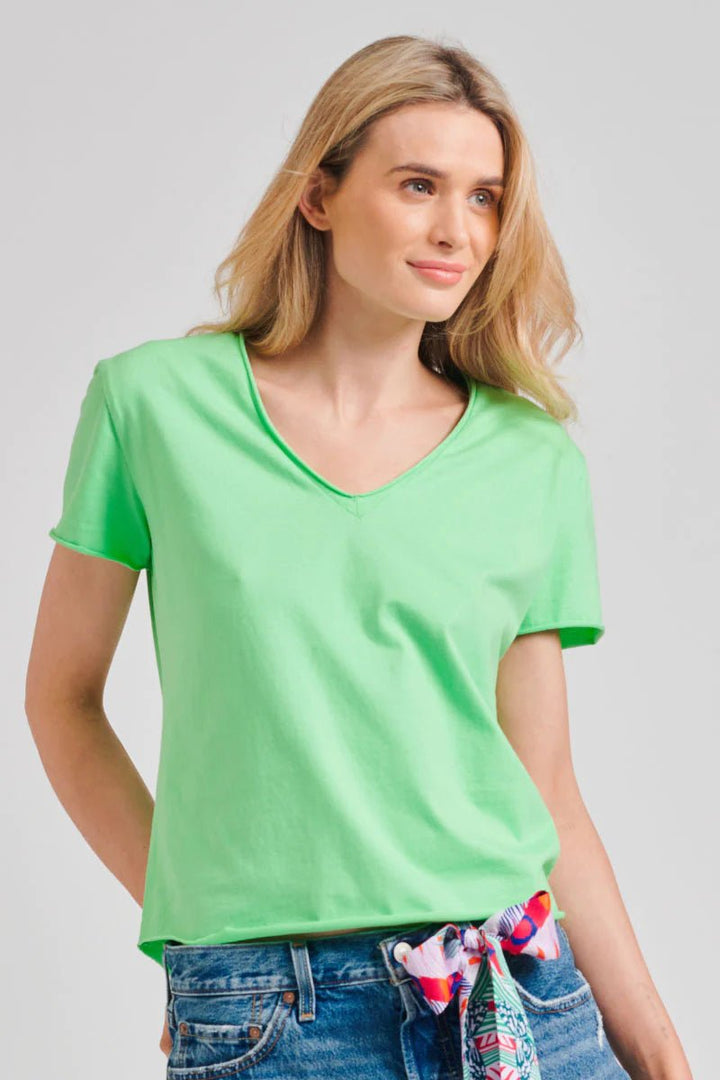 Est1971 Raw V neck T shirt - Apple Tee Shirts Est 1971