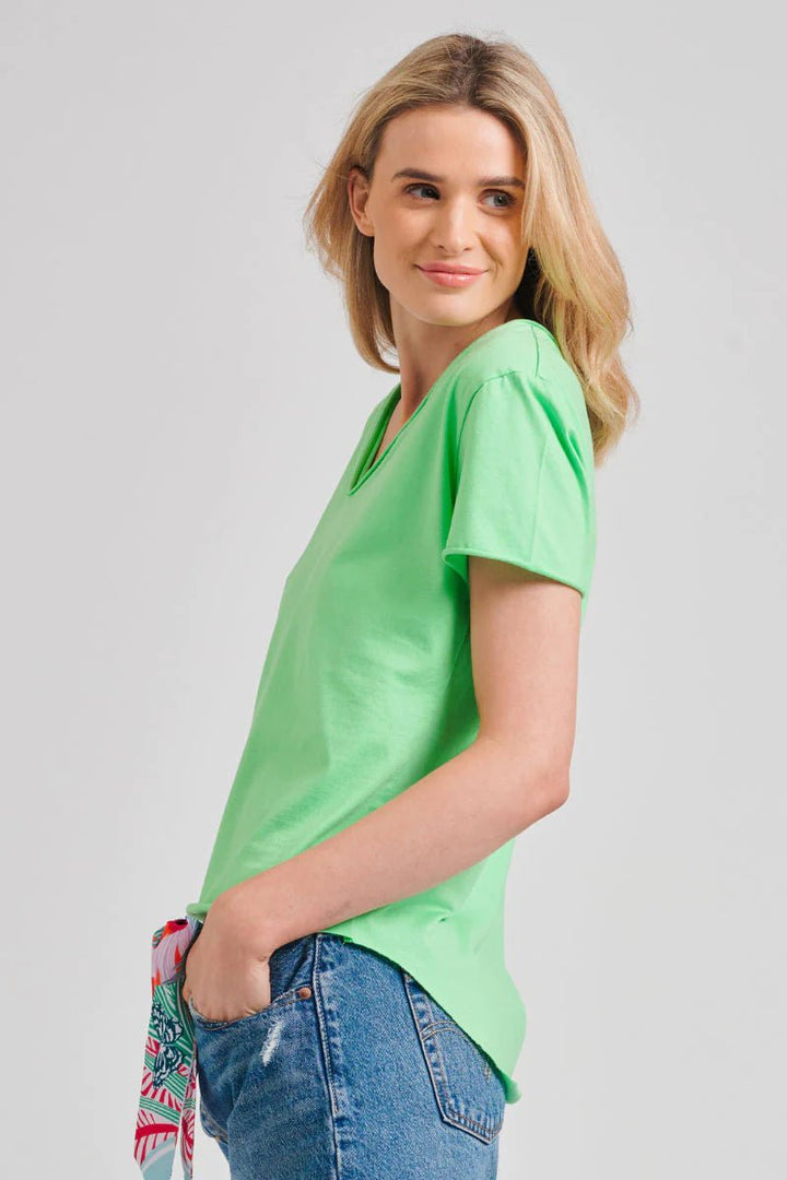 Est1971 Raw V neck T shirt - Apple Tee Shirts Est 1971