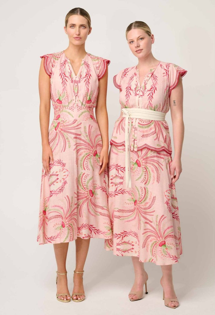 Estrella Viscose Skirt - Palmarosa skirt Once Was