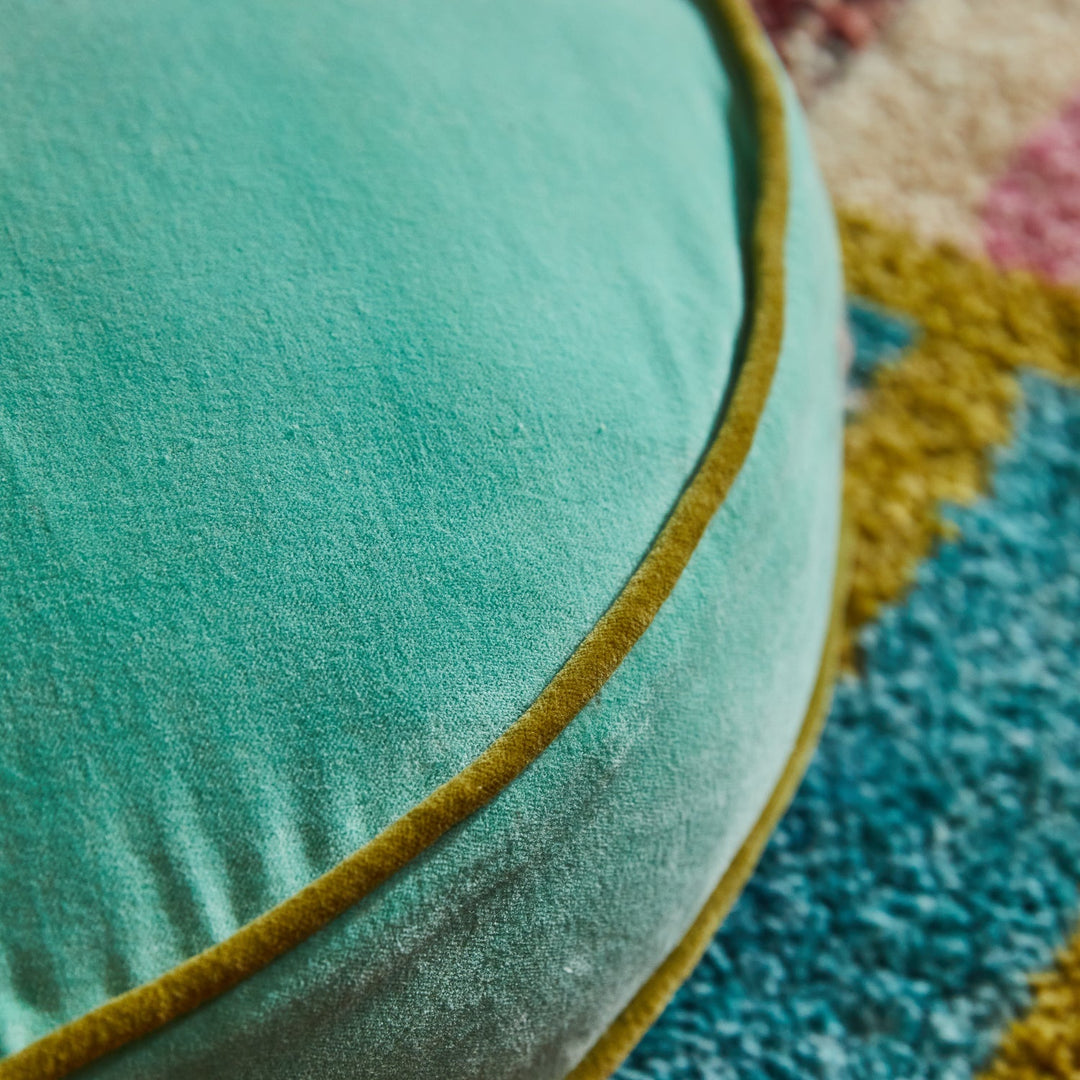 Etienne Velvet Floor Cushion - Jade home Sage & Clare