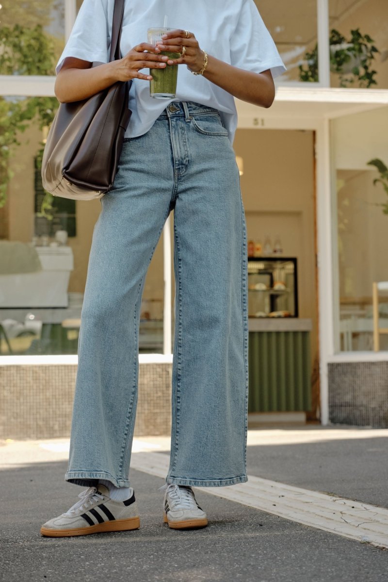 Evie Wide Leg Jean - Washed Black Jean Ceres Life