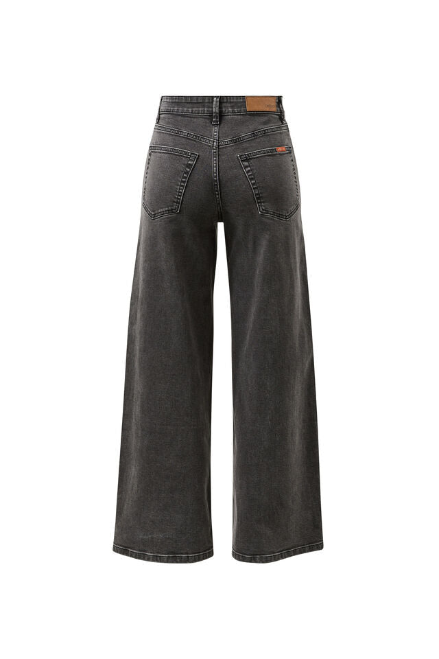 Evie Wide Leg Jean - Washed Black Jean Ceres Life