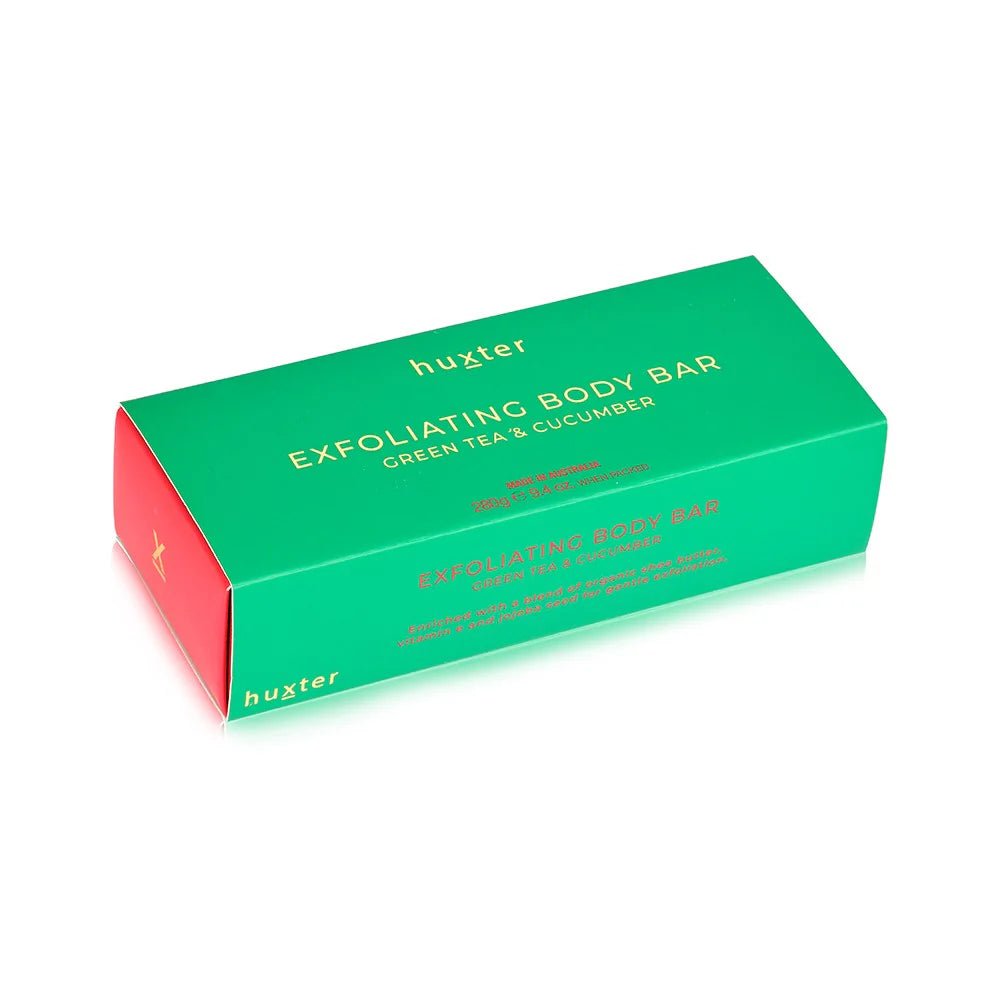 Exfoliating Body Bar 280gm | Green Tea & Cucumber Bar Soap HUXTER