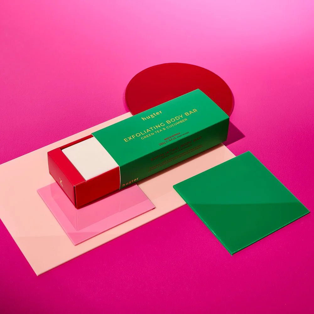 Exfoliating Body Bar 280gm | Green Tea & Cucumber Bar Soap HUXTER