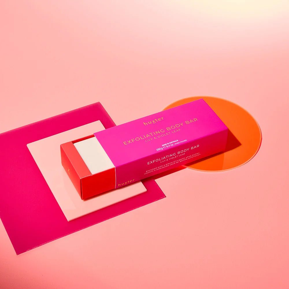 Exfoliating Body Bar 280gm | Lily & Violet Leaf Bar Soap HUXTER