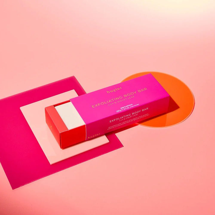 Exfoliating Body Bar 280gm | Lily & Violet Leaf Bar Soap HUXTER