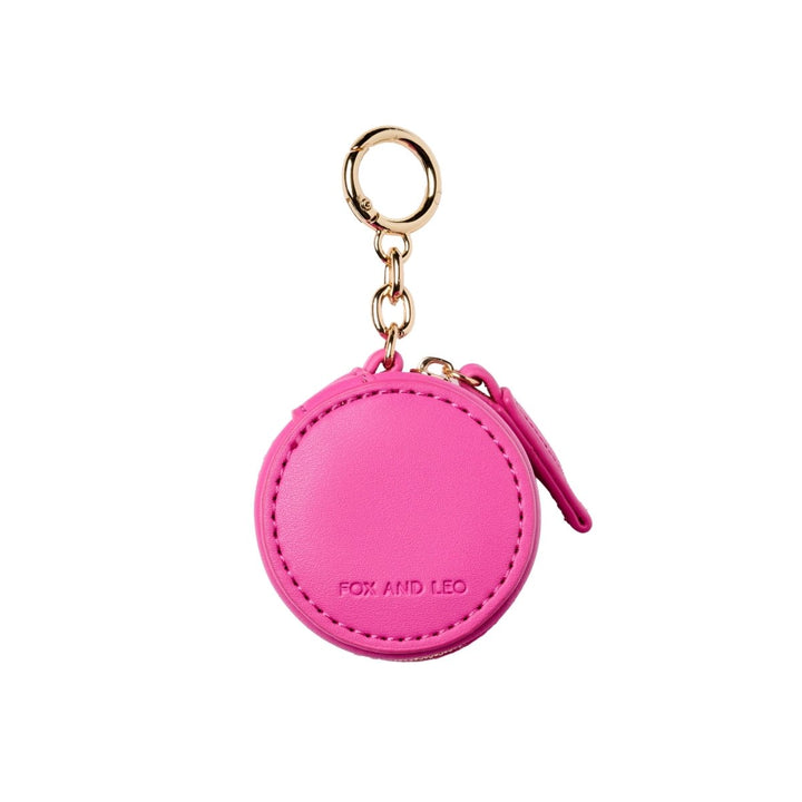 Eye Catcher charm with microfibre cleaning cloth - Hot Pink Fox and Leo