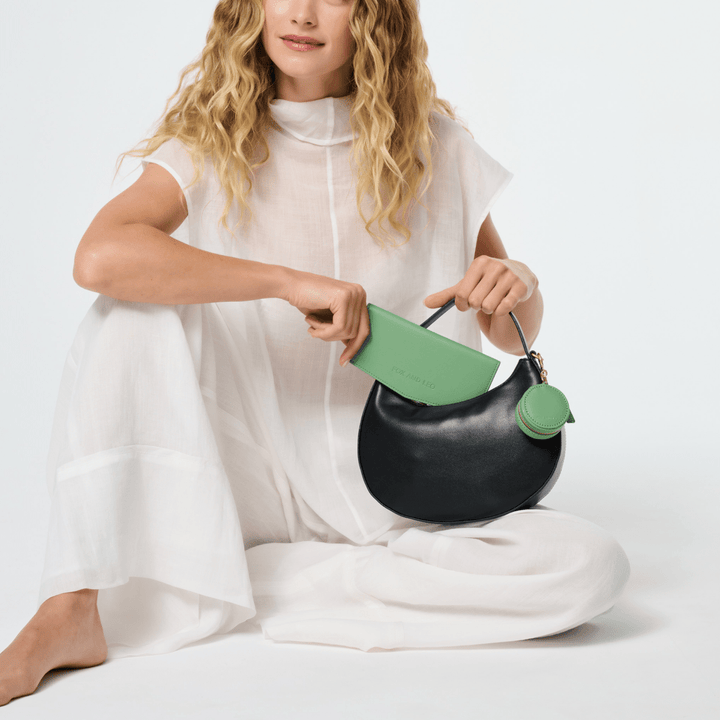 Eye Catcher charm with microfibre cleaning cloth - Sage Fox and Leo