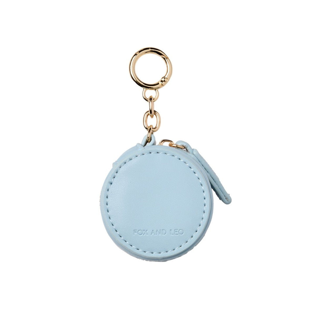 Eye Catcher charm with microfibre cleaning cloth - Sky Blue Fox and Leo
