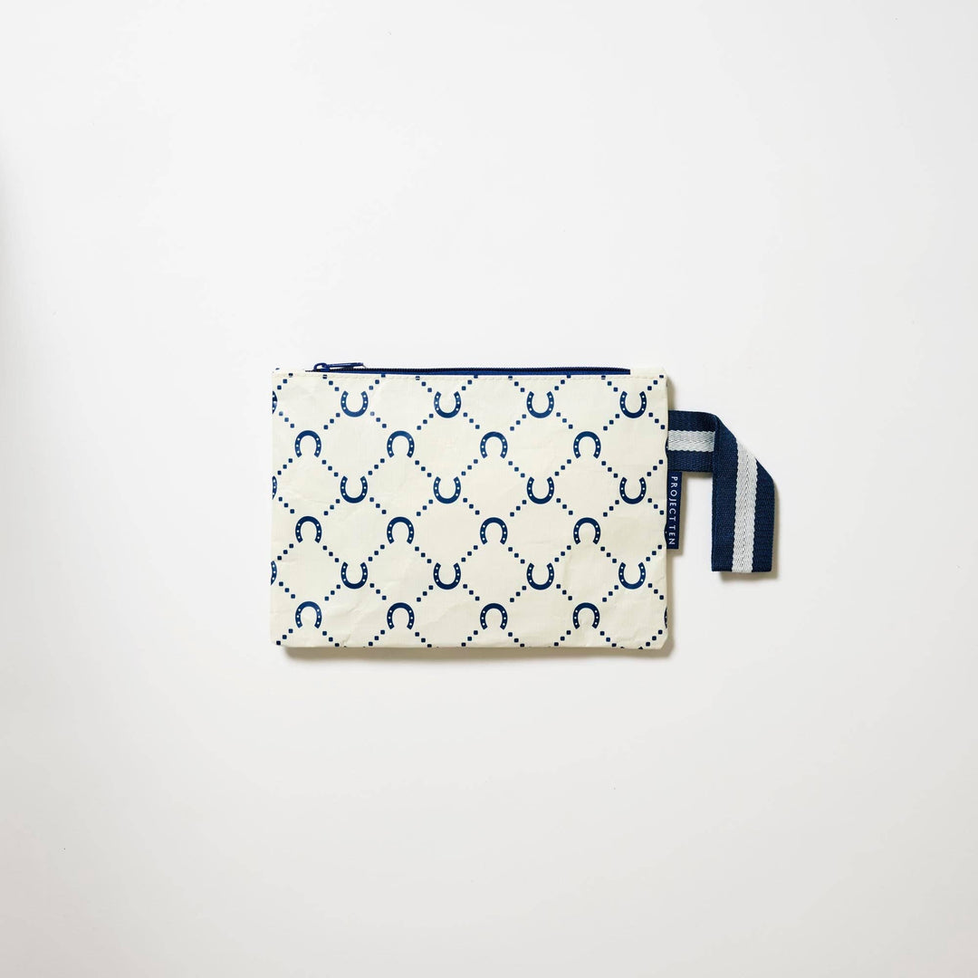 Mini Zip Pouch – Navy Horseshoe Project Ten Pty Ltd