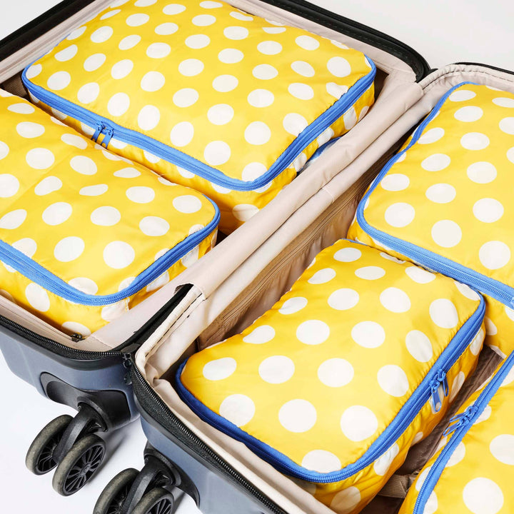 Packing Cube Set – Yellow Polka Dot Project Ten Pty Ltd
