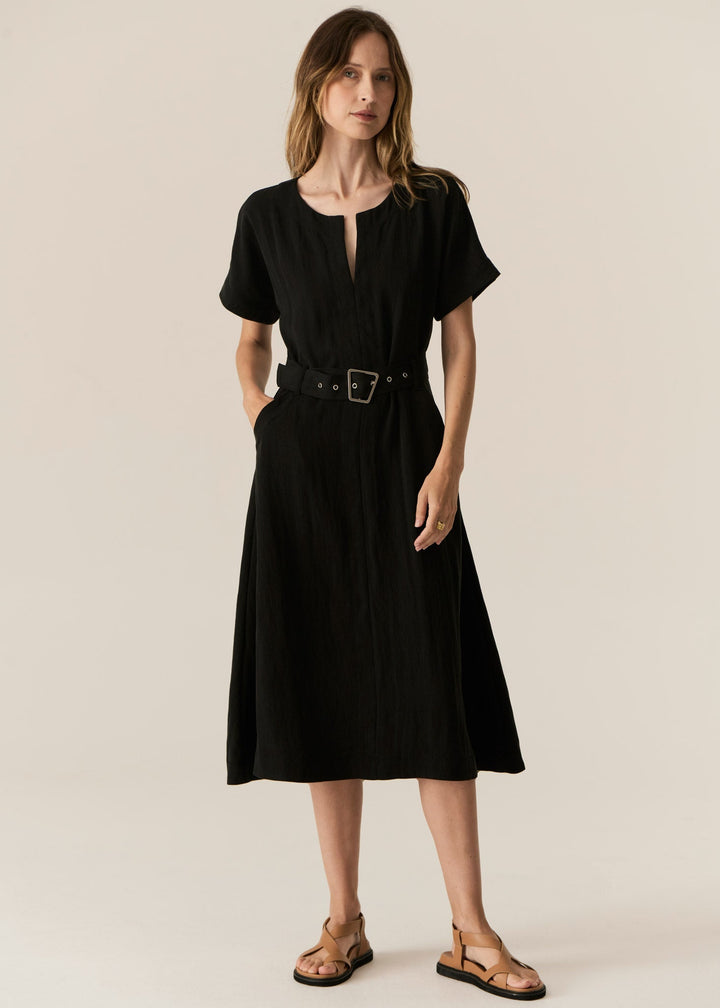 Faire Belted Dress - Black Dress POL