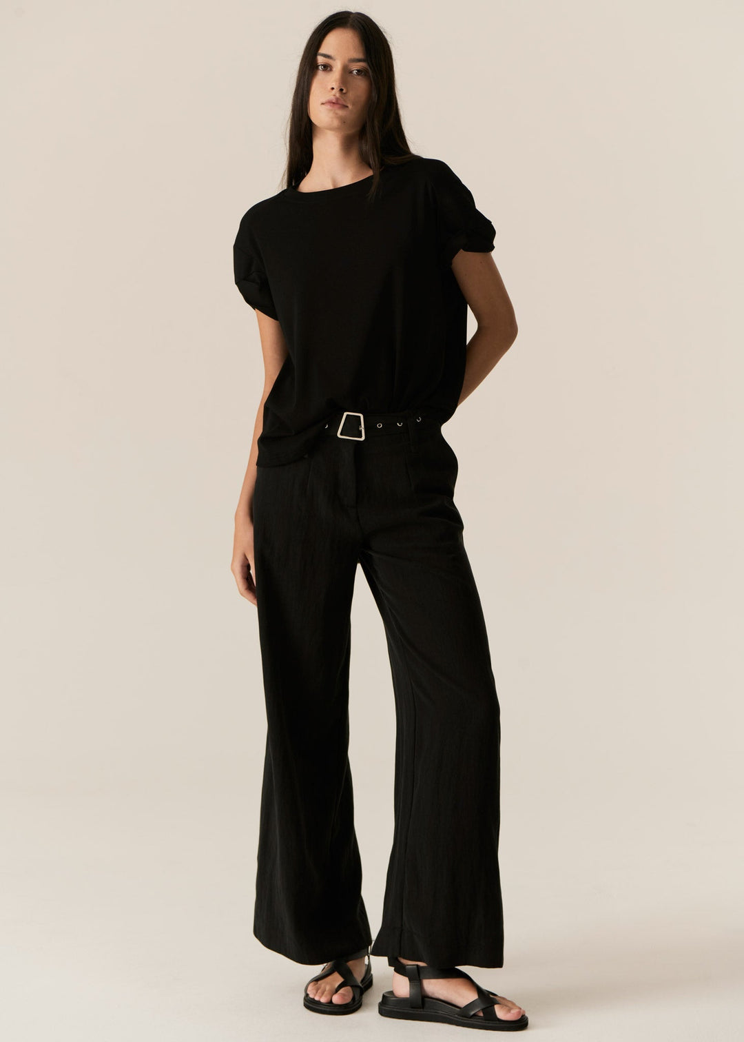 Faire Belted Pants - Black Pant POL