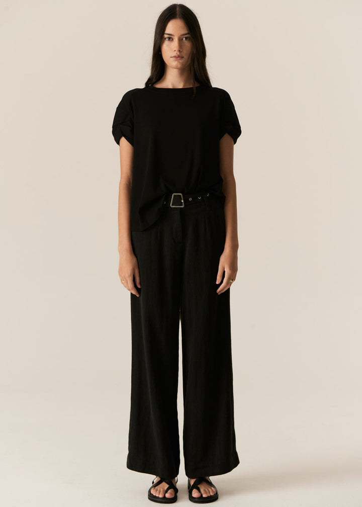 Faire Belted Pants - Black Pant POL