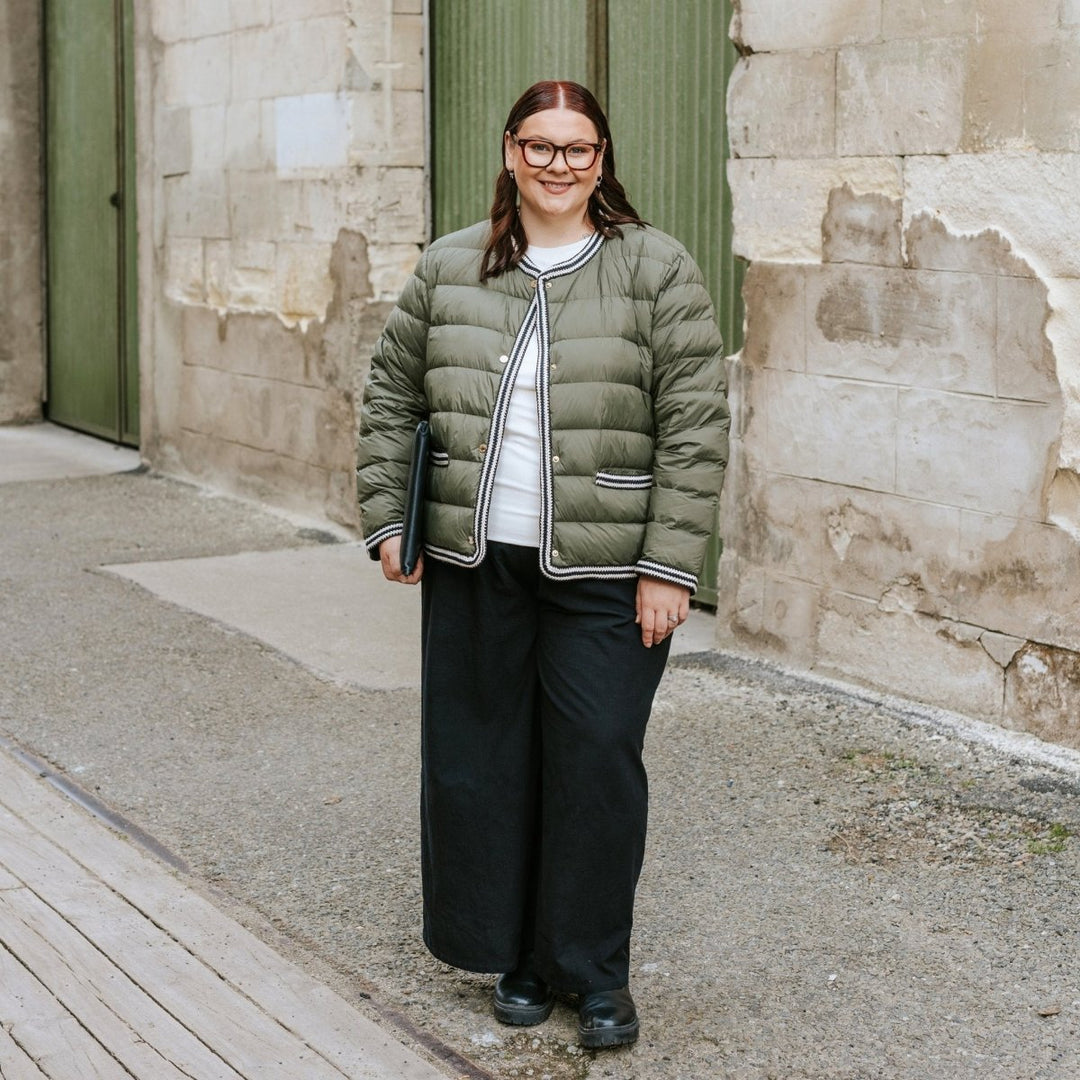 Fern Puffer Down Jacket - Olive Green Moke Apparel