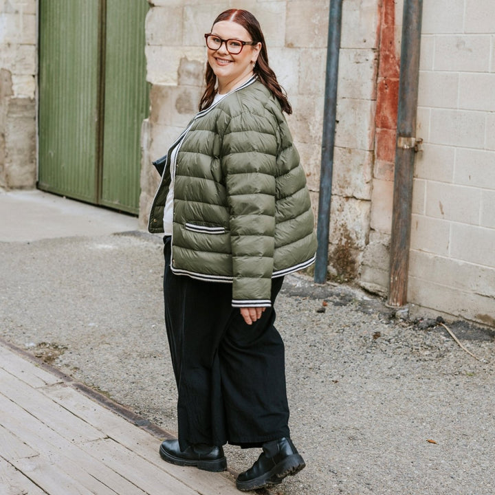 Fern Puffer Down Jacket - Olive Green Moke Apparel