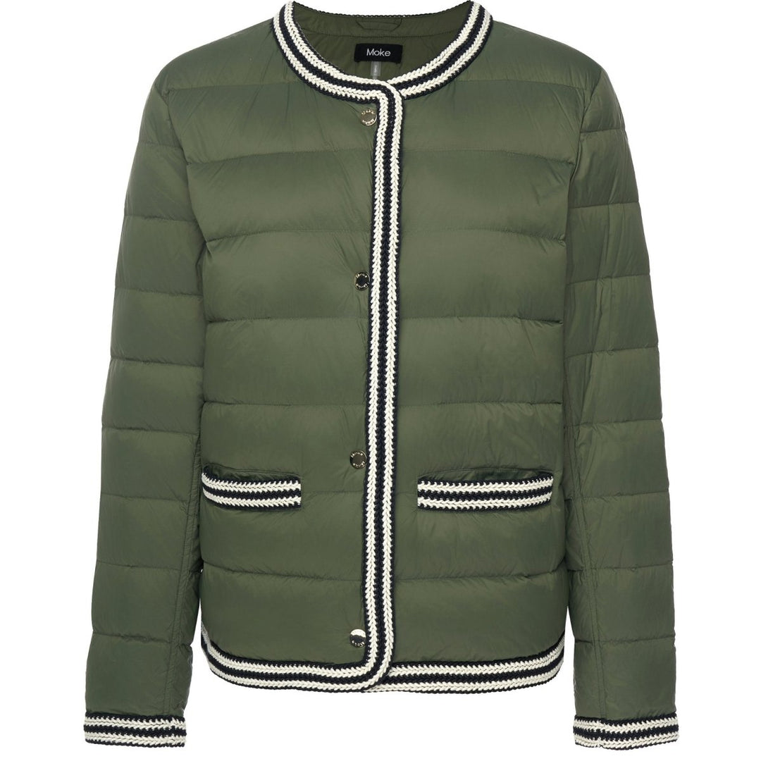 Fern Puffer Down Jacket - Olive Green Moke Apparel