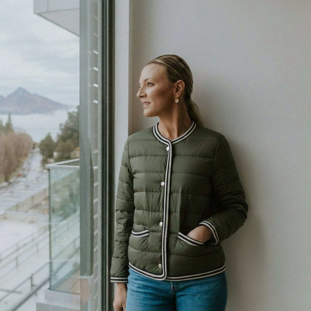 Fern Puffer Down Jacket - Olive Green Moke Apparel