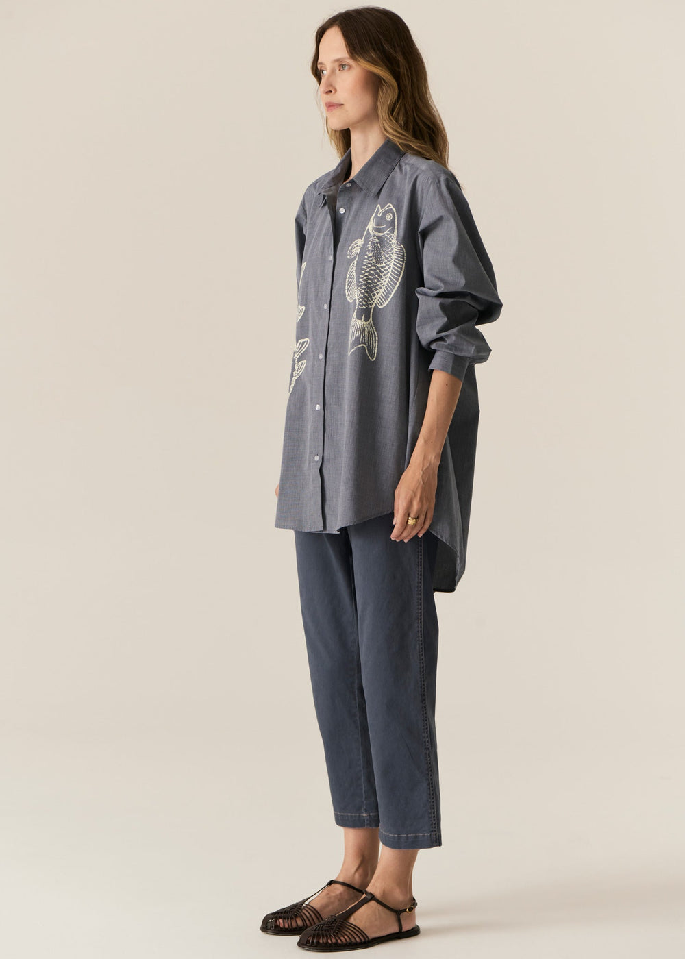 Fern Tapered Pant- Blue POL