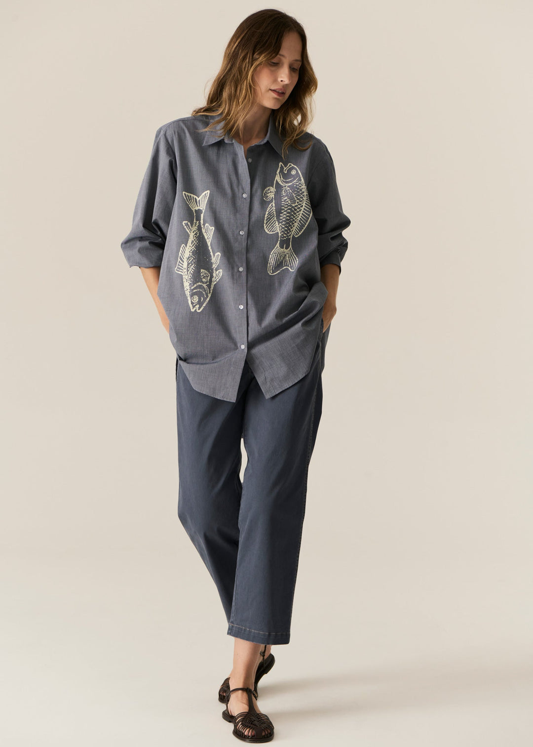 Fern Tapered Pant- Blue POL