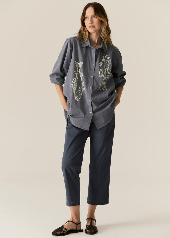 Fern Tapered Pant- Blue POL
