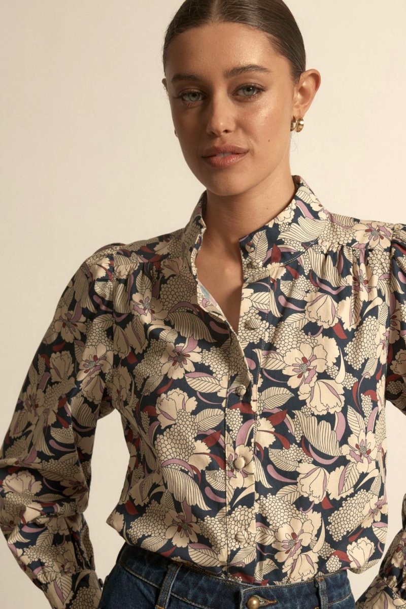 Fete Top - Berry Garden blouse Zoe Kratzmann