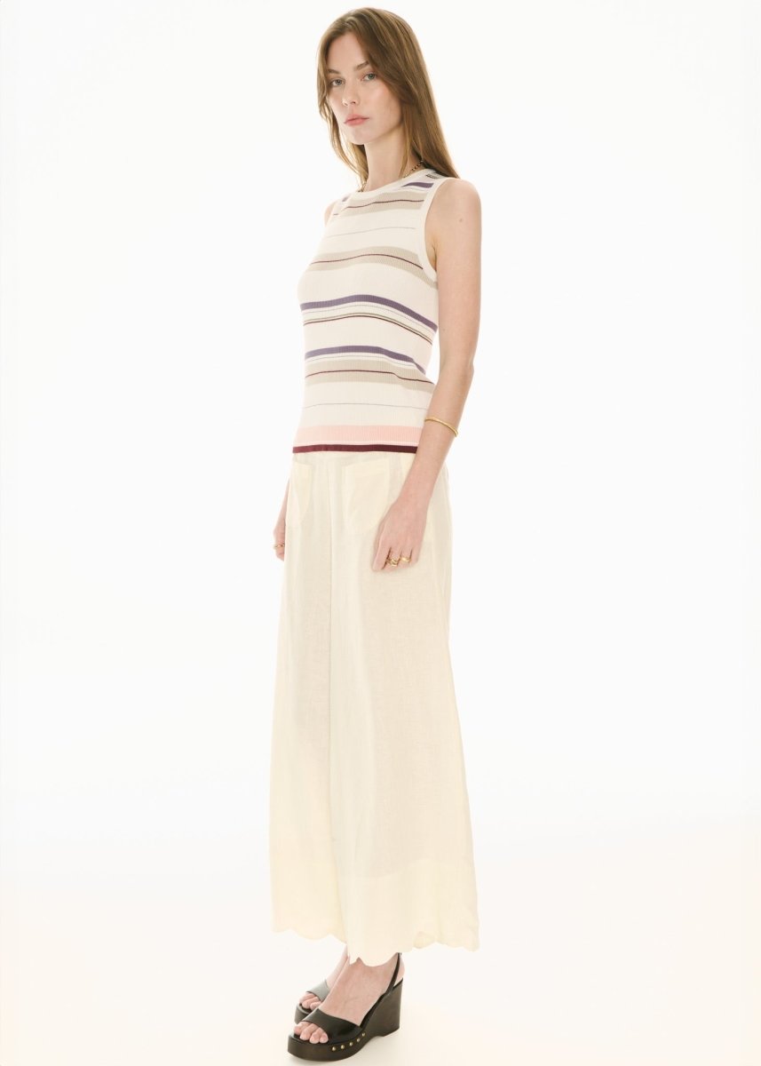 Fey Ribbed Tank - Multistripe tank top POL