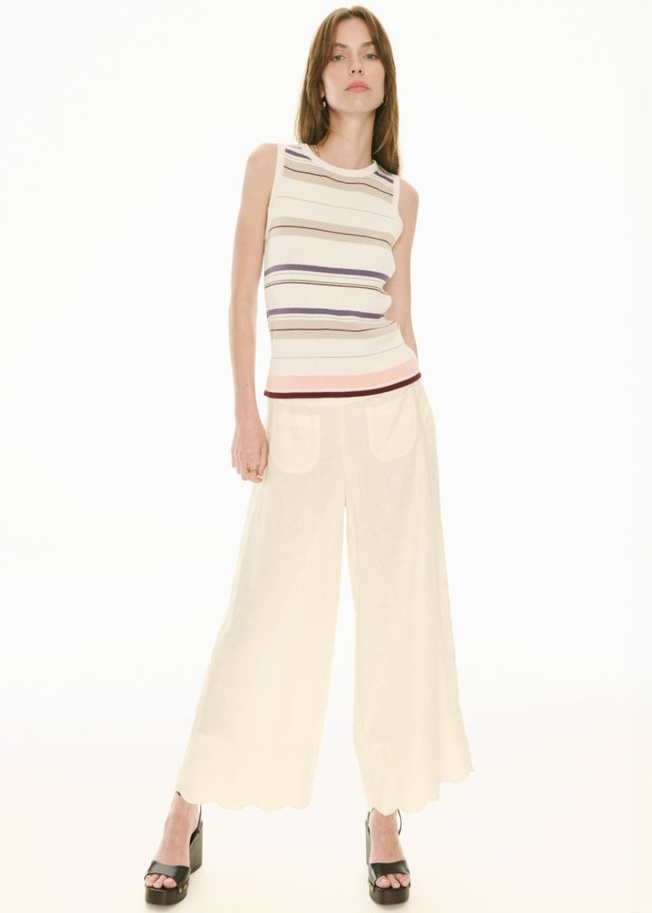Fey Ribbed Tank - Multistripe tank top POL
