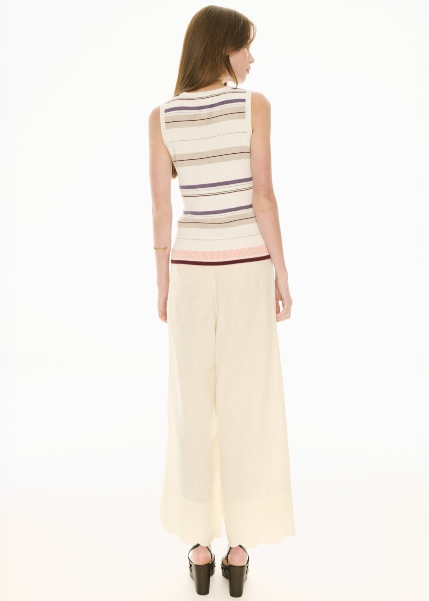 Fey Ribbed Tank - Multistripe tank top POL
