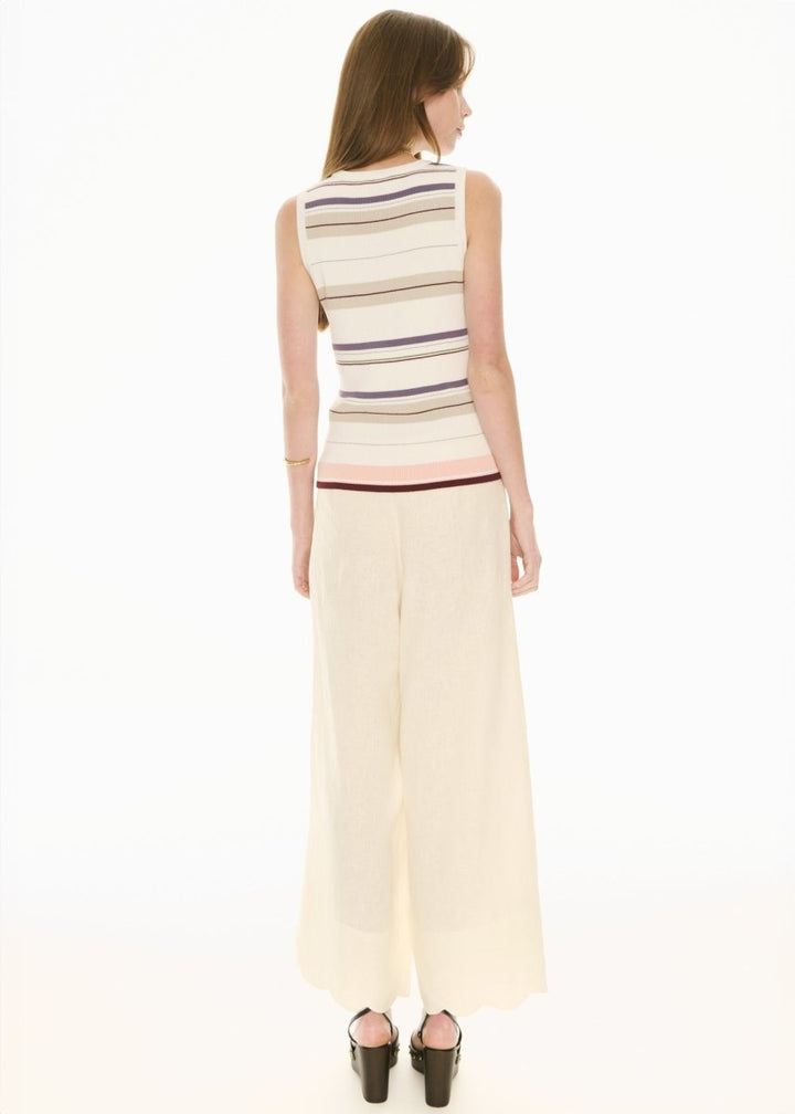 Fey Ribbed Tank - Multistripe tank top POL