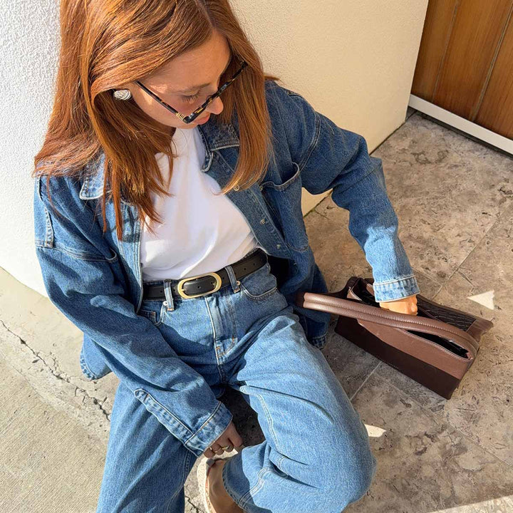 Final Loop Belt - Black Nappa/Gold - Stanleyandstone