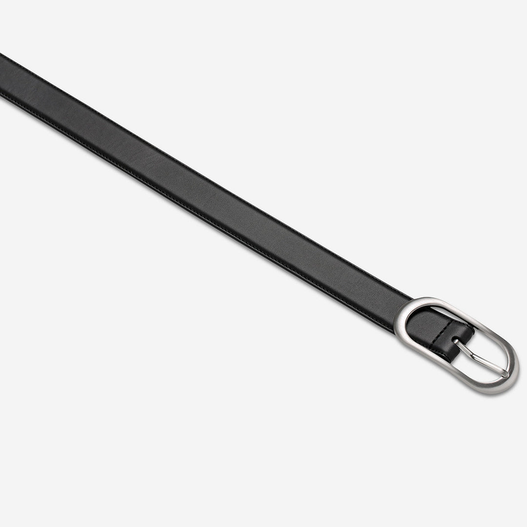 Final Loop Belt - Black Nappa/Silver - Stanleyandstone