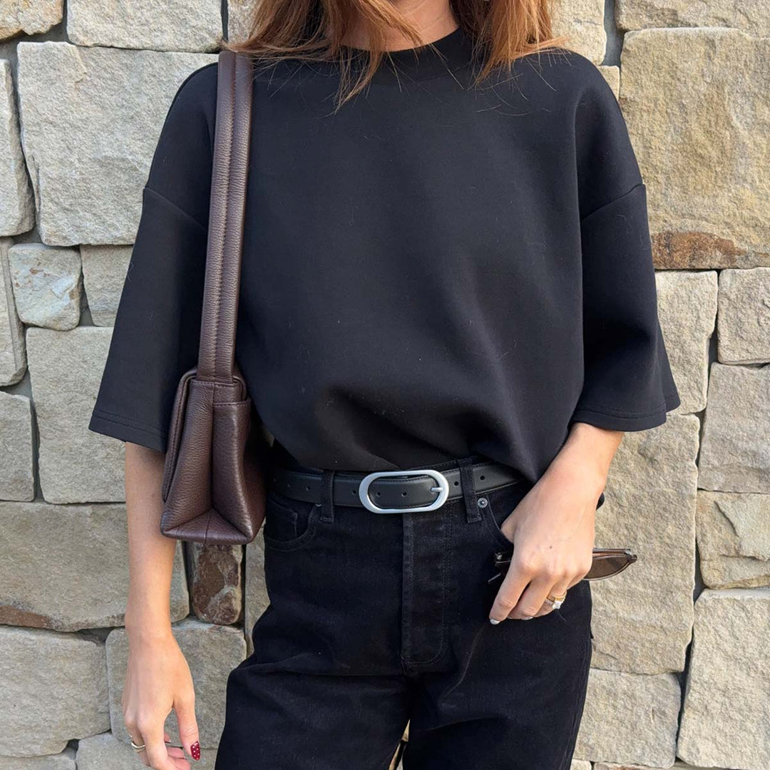 Final Loop Belt - Black Nappa/Silver - Stanleyandstone