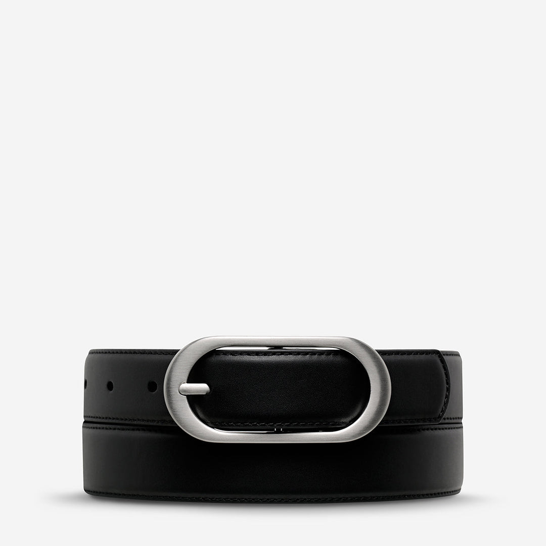 Final Loop Belt - Black Nappa/Silver - Stanleyandstone